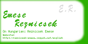 emese reznicsek business card